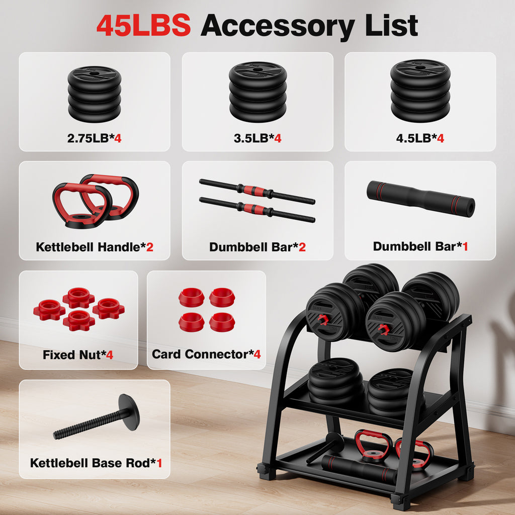 5-in-1 Adjustable Dumbbell Set